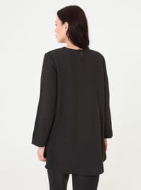 Basic Krinkıl Tunik Siyah