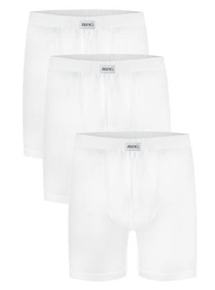 Tolin 3 Lü Paket %100 Pamuklu Erkek Beyaz Süprem Şort Boxer 416B
