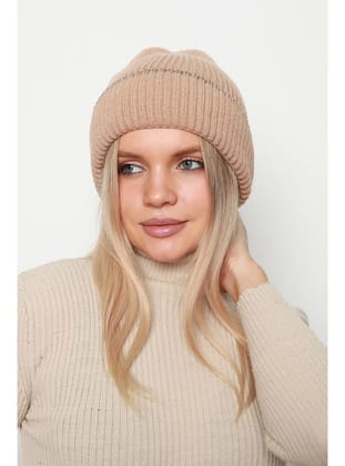 Sim Detaylı Kadın Bere RKŞ-1139 Camel