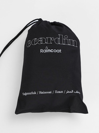 Çıtçıtlı Yağmurluk Raincoat Siyah