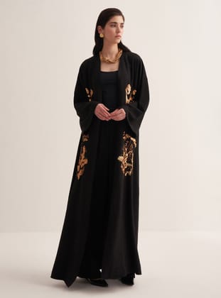 Payetli Ferace - Siyah - AL SHEIKHA