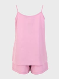 Yumuşak Tuşeli Pijama Takımı - Pembe - Refka
