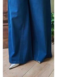 Denim Pantolon Etek Lacivert