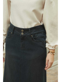 İndigo Denim Etek 2058