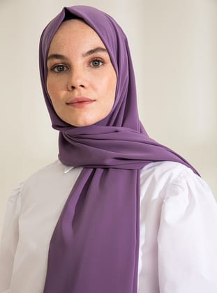 Medine İpeği Şal - Lavanta - Pure Scarfs