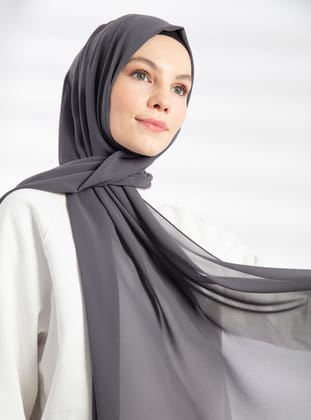 Şifon Şal - Antrasit - Pure Scarfs