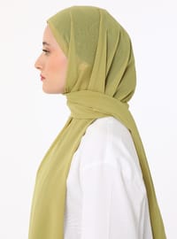 Şifon Şal - Yağ Yeşili