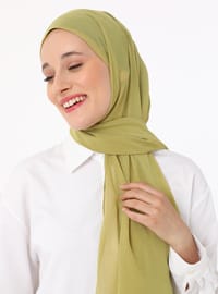Şifon Şal - Yağ Yeşili