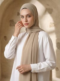 Şifon Şal - Soft Bej