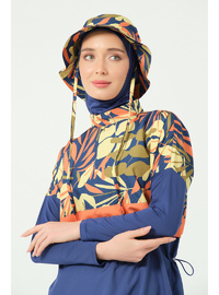 Crop Görünümlü Şapkalı Rahat Tesettür Mayo