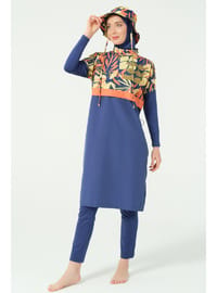 Crop Görünümlü Şapkalı Rahat Tesettür Mayo