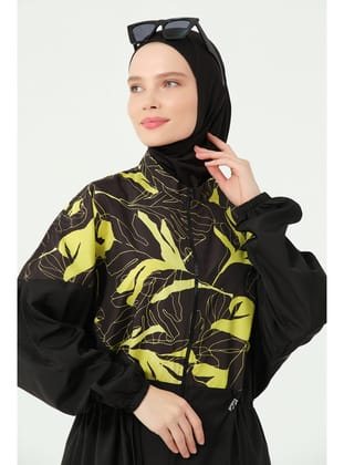Soft Desenli Oversize Uzun Tesettür Mayo