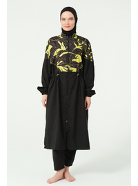 Soft Desenli Oversize Uzun Tesettür Mayo