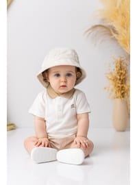 Erkek Bebek Polo Yaka T shirt Ekru