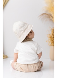 Erkek Bebek Polo Yaka T shirt Ekru