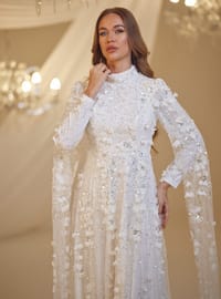 Afife Nikah Abiye Elbise Beyaz