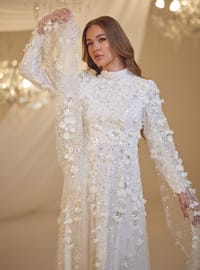 Afife Nikah Abiye Elbise Beyaz