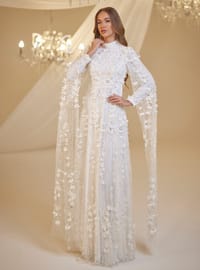 Afife Nikah Abiye Elbise Beyaz