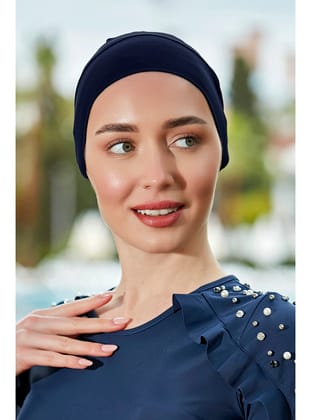 Havuz Deniz Düz Bone R-999-B Lacivert