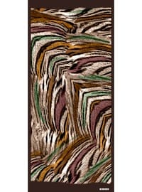 Kaplan Desen Şal 90x200 cm Kahverengi