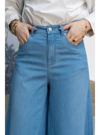 1162 Denim Pantolon Etek Açık Mavi