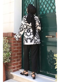 Etnik Desen Kimono Siyah