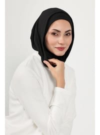 Penye Kapşonlu ve Kapatıcı Hazır Bone Siyah