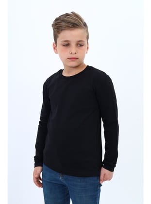 Toontoy Erkek Çocuk Baskılı Tişört Siyah