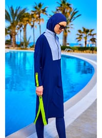 Tam Kapalı Tesettür Mayo M2527-3 Lacivert