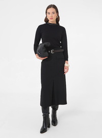 Basic Triko Kazak Siyah