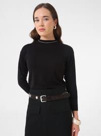 Basic Triko Kazak Siyah