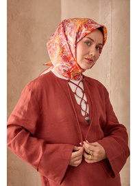 İpek Twill Eşarp Çok Renkli