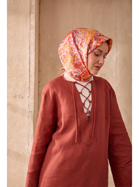 İpek Twill Eşarp Çok Renkli