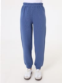 Oversize Sweatshirt ve Eşofman Altı İkili Takım İndigo