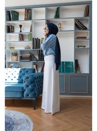 Gabardin Pantolon Etek 1162 Beyaz