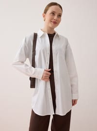 Basic Poplin Gömlek Beyaz Benin