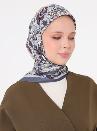 Eşarp - Çok Renkli Kraş Kumaş - V15-Tuva