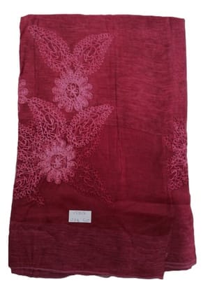 Organze İpek Cotton Seri Şal Askısı ile Birlikte 90X200 cm Pembe