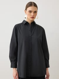 Poplin Basic Gömlek - Siyah
