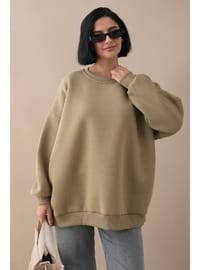 Şardonlu Basic Haki Sweat