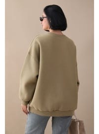 Şardonlu Basic Haki Sweat