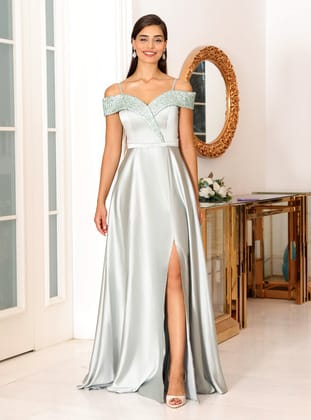 Abiye Elbise - Mint Yeşili - MİSSNEWAL