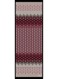 Desenli Şal 72x200 Bordo Vizon
