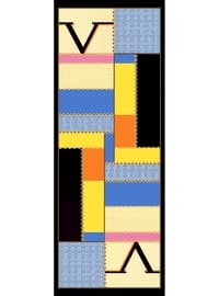 Geometrik Desen Şal 75x200 cm SİYAH