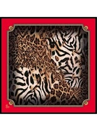 Leopar Desen Eşarp Siyah