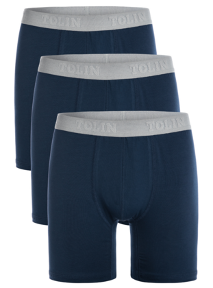 3 lü Erkek Pamuklu Likralı Esnek Uzun Boxer Seti 4197