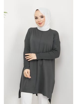 Kadın Merserize Triko Kazak Tunik