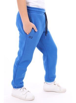Toontoy Erkek Çocuk Nakışlı Eşofman Alt Saks