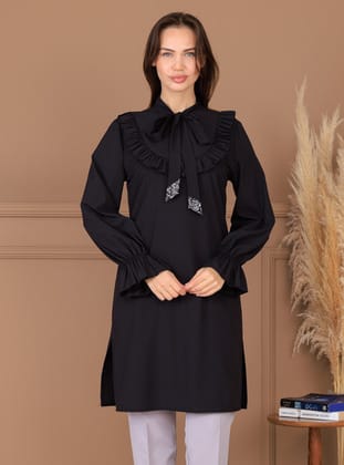 Masal Tesettür Tunik - Siyah - Elben Moda