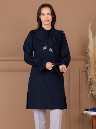 Masal Tesettür Tunik - Lacivert - Elben Moda